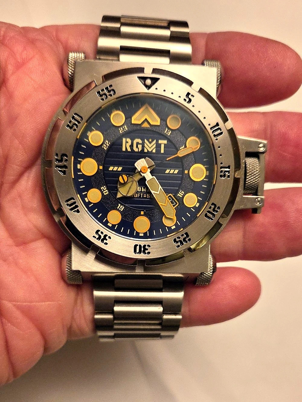 RGMT Torpedo Automatic Diver Arctic Blue Silver Blue Watch
